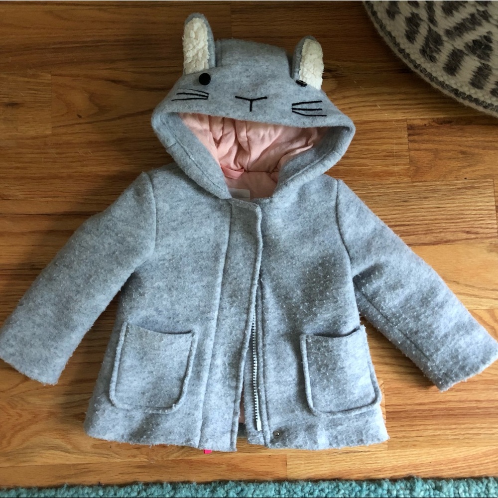 Cat & Jack bunny jacket faux wool coat